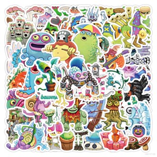 สติกเกอร์ ลาย My Singing Monsters Graffiti กันน้ํา สําหรับตกแต่งสมุดโน้ต กระเป๋าเดินทาง ขวดน้ํา 23 50 ชิ้น ต่อชุด
