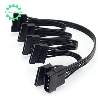 สายเคเบิลพาวเวอร์ซัพพลาย 4Pin IDE เป็น 5-Port 4Pin Molex เป็นพอร์ต SATA หลายพอร์ต 18AWG สําหรับฮาร์ดไดรฟ์ HDD SSD PC