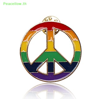 Peacellow เข็มกลัด ทรงกลม ลายสัญลักษณ์สันติภาพ 1 ชิ้น TH