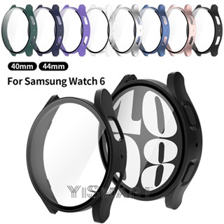 เคส และกระจก สําหรับ Samsung Galaxy Watch 6 40 มม. 44 มม. PC กันชนรอบด้าน สําหรับ Galaxy Watch6