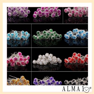 Alma กิ๊บติดผม ลายดอกไม้ ประดับพลอยเทียม แฟชั่น สําหรับเจ้าสาว หมั้น 20 ชิ้น