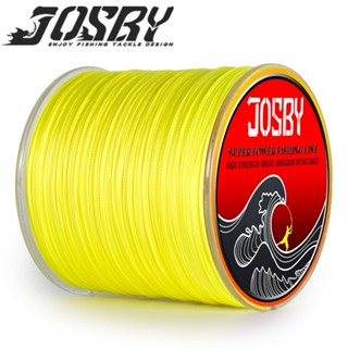 Josby ใหม่ สายเอ็นตกปลา PE 100% 500 ม. 8 เส้น 18LBS-85LBS แข็งแรงมาก สีดํา 8 เส้น