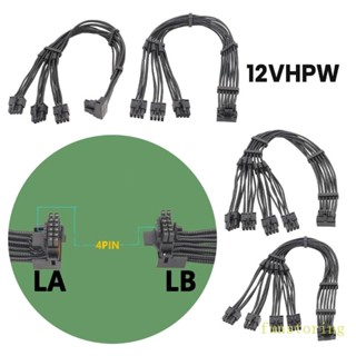 Fun สายเคเบิล PCIe5 0 12VHPWR 16AWG 600W 12VHPWR สาม 8Pin PCIe5 0 สําหรับ RTX40