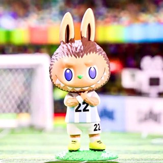 [พร้อมส่ง] ของเล่นฟิกเกอร์ POPMART Pop Mart LABUBU LABUBU Argentina Football Series Mystery Box DBOQ