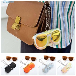 Expen เคสแว่นตากันแดด PVC แบบใส แต่งโซ่โลหะ สไตล์เกาหลี สําหรับผู้หญิง