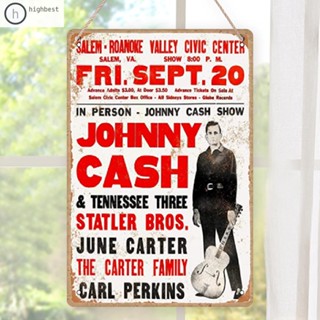 [Highbest.th] ภาพวาดไม้ ทรงสี่เหลี่ยมผืนผ้า ลาย Johnny Cash สําหรับตกแต่งผนังบ้าน บาร์