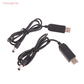 Tolongtrip&gt; สายเคเบิลพาวเวอร์ USB DC 5V เป็น 9V 12V ขนาด 2.1x5.5 มม. สําหรับโมดูลบูสท์ USB 1 ชิ้น