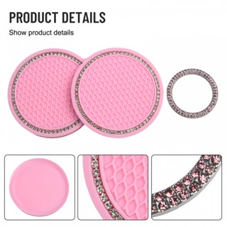 ⚡NEW 8⚡Coasters Accessories Bling Crystal Rhinestone Parts Replacement Ring Circle