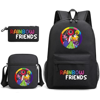 กระเป๋าเป้สะพายหลัง กระเป๋านักเรียน พิมพ์ลายการ์ตูน Rainbow Friends สําหรับเด็กนักเรียน