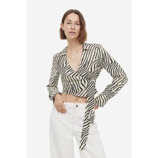 H&amp;M  Woman Cropped wrapover blouse 1161742_1