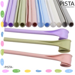 Pista หลอดซิลิโคน ล้างออกง่าย ไร้ BPA เปิดได้ ใช้ซ้ําได้