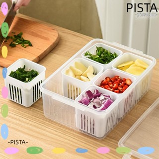 Pista กล่องใส อเนกประสงค์ พร้อมฝาปิด สําหรับเก็บอาหาร กระเทียม ผัก ในตู้เย็น