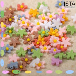 Pista กลีบดอกไม้เรซิ่น พลาสติก 5 กลีบ สามมิติ คละสี สําหรับตกแต่งเล็บ DIY