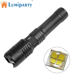 Lumiparty ไฟฉาย Led Xhp70 ชาร์จ Usb ซูมได้ 18650 ชาร์จซ้ําได้ กันกระแทก