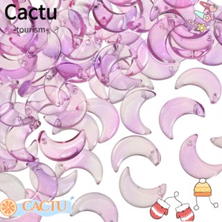 Cactu จี้แก้วคริสตัลใส ทองเหลือง สีทอง สําหรับทําเครื่องประดับ