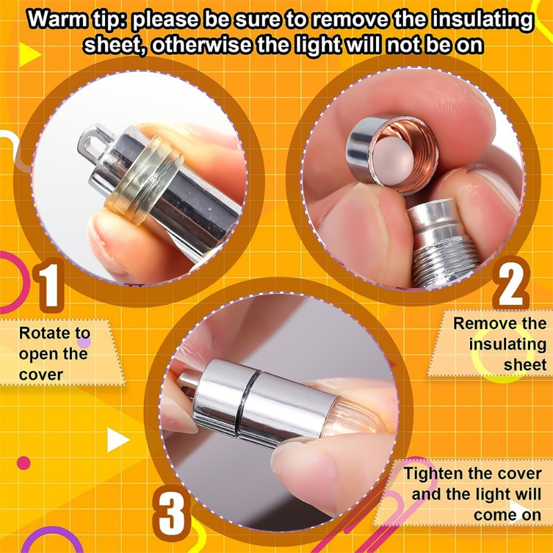 หลอดไฟ LED พลาสติก กันน้ํา แบบพกพา / โคมไฟตกแต่งช่อดอกไม้ ลูกโป่ง DIY / โคมไฟขนาดเล็ก สําหรับงานเลี้ยงวันเกิด รูปแบบบรรยากาศ - รูปที่ 6