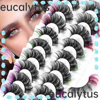 Eucalytus1 ขนตาปลอมธรรมชาติ D Curl Russian Strip