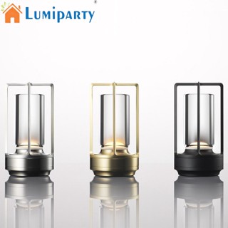 Lumiparty โคมไฟตั้งโต๊ะ หรี่แสงได้ 3 ระดับ แบบพกพา ชาร์จ Usb สําหรับห้องนอน ร้านอาหาร