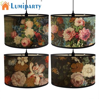 Lumiparty โคมไฟไม้ไผ่ โคมไฟระย้า ลายดอกไม้ สไตล์เรโทร สําหรับโคมไฟตั้งพื้น