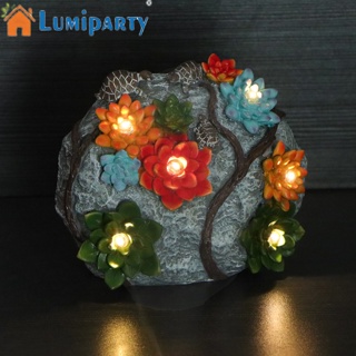 Lumiparty โคมไฟ Led 6 ดวง พลังงานแสงอาทิตย์ กันน้ํา ใช้แบตเตอรี่ สําหรับตกแต่งสวน ลานกลางแจ้ง