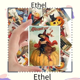 Ethel1 การ์ดอวยพร ลายฟักทองฮาโลวีน สไตล์วินเทจ สําหรับเด็กผู้ชาย