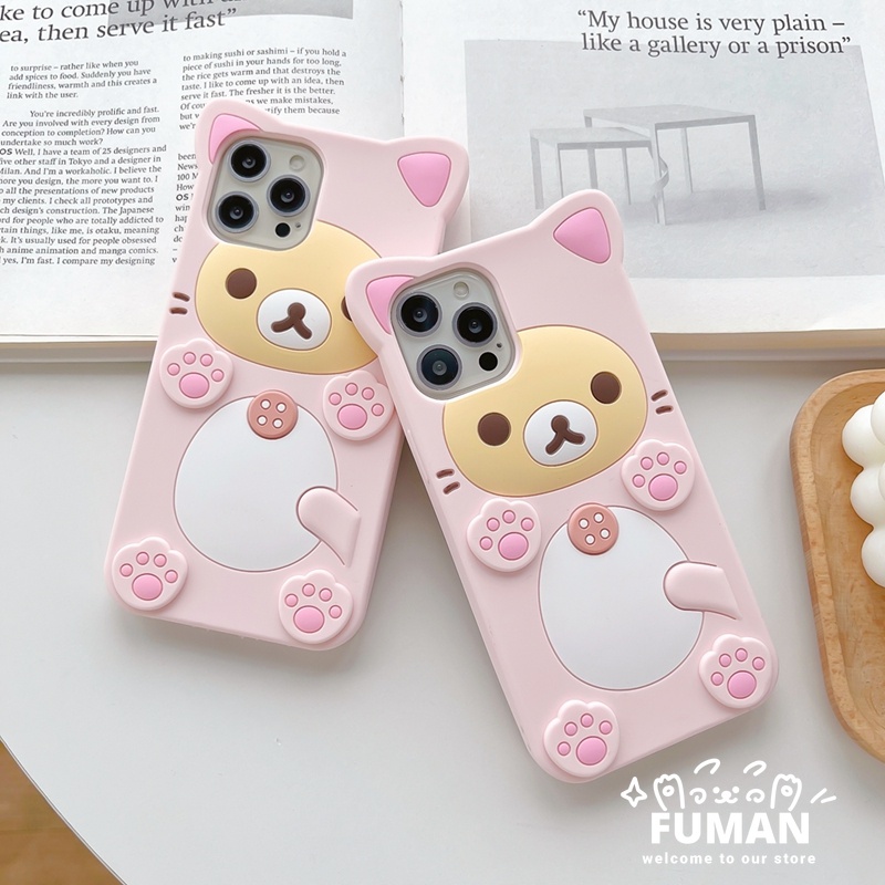 เคสโทรศัพท์มือถือ ซิลิโคนนิ่ม TPU กันกระแทก ลายหมีแคร์แบร์ 3D สําหรับ iPhone 15 14 13 12 11 Pro Max X Xr Xs Max 8 7 6 6s Plus SE2020