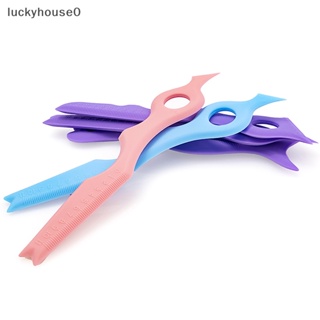 Luckyhouse0^^ ไม้บรรทัดซิลิโคน ลายฉลุ ใช้ซ้ําได้ สําหรับแต่งหน้า แต่งตา อายไลเนอร์