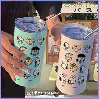 🥤สินค้าแอนิเมชั่น มีจํานวนจํากัด🥤กระติกน้ําร้อน สเตนเลส ลายการ์ตูนถั่วลิสง แบบพกพา คุณภาพสูง สําหรับสํานักงาน