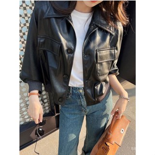 [New autumn] Internet celebrity same style | Leather coat history | Munich leather jacket sheep leather leather coat womens fashion autumn PLVU