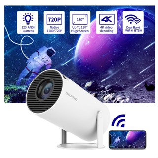 Goojodoq โปรเจคเตอร์ 4K Mini FULL HD Android Mini Projector WiFi6 โปรเจคเตอร์พกพา