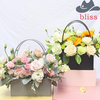 Bliss กระเป๋ากระดาษคราฟท์ กันน้ํา ลายดอกไม้ สําหรับตกแต่งงานแต่งงาน วันเกิด วันวาเลนไทน์ ปาร์ตี้