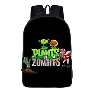 พืชเทียบกับ Zombies PVZ กระเป๋าเป้สะพายหลัง กระเป๋านักเรียน ลายการ์ตูน ความจุขนาดใหญ่ สําหรับเด็กผู้ชาย ผู้หญิง