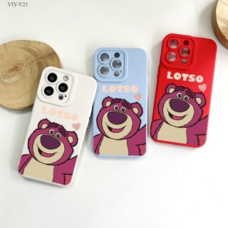 VIVO Y21 Y21S Y21T Y21A Y33S Y33T Y01 Y01A Y15S Y15A Y15C Y50 Y30 Y30i เคสวีโว่ สำหรับ Strawberry Bear เคส เคสโทรศัพท์