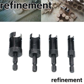 Refinement ชุดดอกสว่านเจาะรูไม้ เหล็กคาร์บอน แกนหกเหลี่ยม ทนทาน อเนกประสงค์ สําหรับงานไม้