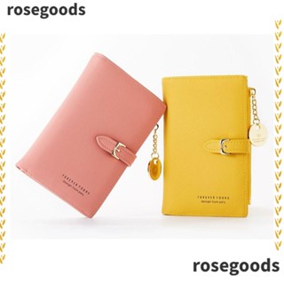 Rosegoods1 กระเป๋าสตางค์หนัง มีซิป แบบบาง สําหรับผู้หญิง