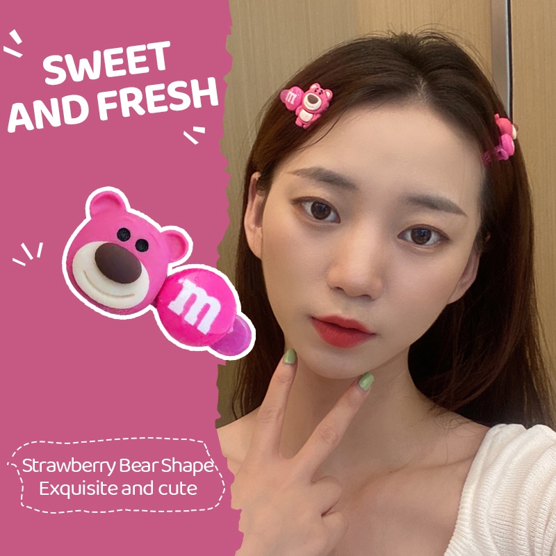 ในไทย กิ๊บติดผมรูปตุ๊กตาหมีสตรอเบอร์รี่น่ารักลายการ์ตูนน่ารักๆแฟชั่นinsสําหรับเด็กผู้หญิง