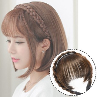 Spot second hair# wig headband air bangs womens integrated braid natural invisible bangs seamless fake bangs aging 8.cc