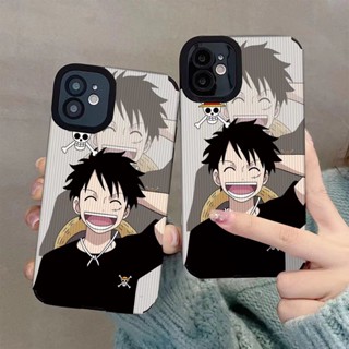 เคสโทรศัพท์มือถือนิ่ม กันตก ลายการ์ตูนลูฟี่ One Piece สําหรับ Iphone 14Pro 13Promax 11 Xsmax 12Pro