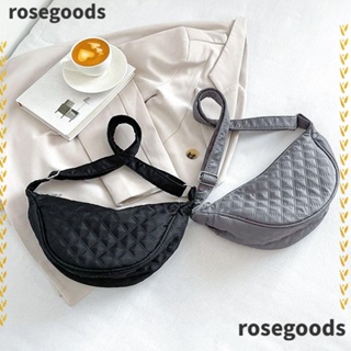 Rosegoods1 กระเป๋าสะพายไหล่ ผ้าฝ้าย ลายสก๊อต