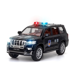 [พร้อมส่ง] โมเดลรถตํารวจ Prado Police 1: 24 อัลลอย ของเล่นสําหรับเด็กผู้ชาย 9XX3