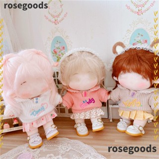 Rosegoods1 เสื้อผ้าตุ๊กตา ขนาด 20 ซม. สีตัดกัน สําหรับเป็นของขวัญ