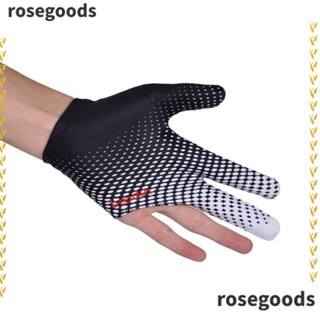 Rosegoods1 ถุงมือ 3 นิ้ว ยืดหยุ่นสูง สําหรับเล่นสระว่ายน้ํา บิลเลียด มือซ้าย