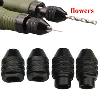 Flowers อะแดปเตอร์แปลงหัวจับดอกสว่าน 4 แบบ สําหรับเครื่องมือโรตารี่ Dremel 0.3-3.2 มม.