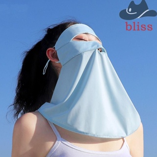 Bliss หน้ากากกันแดด ผ้าเรยอน ระบายอากาศ ปรับได้ ป้องกันรังสียูวี สีพื้น เหมาะกับฤดูร้อน สําหรับผู้หญิง