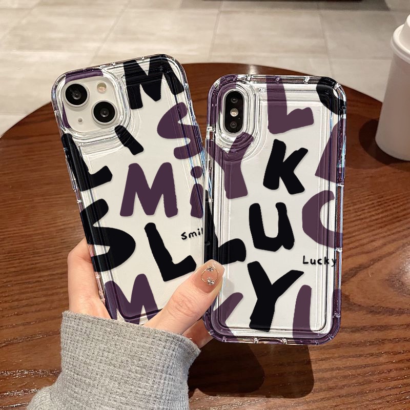 สำหรับ for iPhone 16 11 13 14 15 12 Pro Max 6S 7 8 Plus X XR XS MAX SE เคสนิ่มใสถุงลมนิรภัยกันกระแทกการ์ตูนน่ารัก