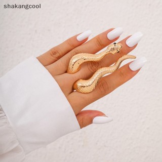 Shakangcool แหวนงู สีทอง สีเงิน สไตล์พังก์วินเทจ เครื่องประดับแฟชั่น สําหรับผู้หญิง 1 ชิ้น