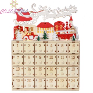 【COLORFUL】Countdown Blind Box 29x22.5x8.5cm Christmas Use AAA Batteries Woodwork