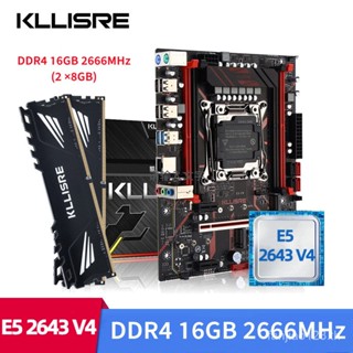 Kllisre LGA 2011-3 ชุดเมนบอร์ด xeon x99 E5 2643 V4 CPU X 8GB =16GB 2666MHz DDR4 2 ชิ้น