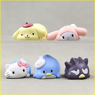 ใหม่ โมเดลฟิกเกอร์ Sanrio Hello Kitty Melody Purin XO Sam ของเล่นสําหรับเด็ก ของขวัญวันเกิด ตกแต่งเค้ก 5 ชิ้น