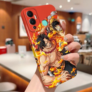 เคสโทรศัพท์มือถือแบบแข็ง กันกระแทก กันรอยกล้อง ลายการ์ตูนลูฟี่ Luffy Zoro Ace สําหรับ Infinix Hot 9 10 11 Play Note 12 G96 Smart 6 Tecno Pova Neo